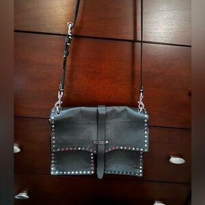 Rebecca Minkoff Nanine Black and Silver Studded Shoulder Bag-Like New 🖤🩶🖤